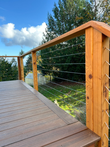 cable railing deck construction