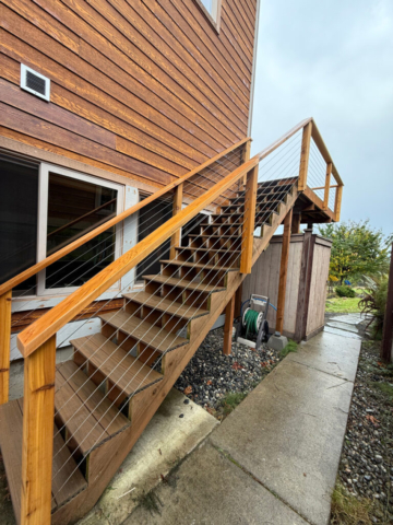 cable railing deck & stairs